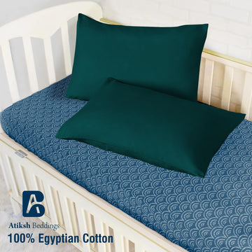 Pack Of 2 Toddler Travel Pillow Cases 100% Soft Egyptian Cotton, 500 Thread Count With Zipper Closure For Small Travel Pillowcas