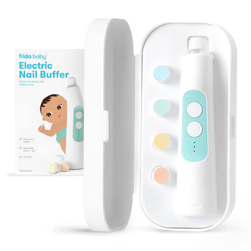 Frida Baby Electric Nail Buffer  Safe + Easy Baby Nail File, Baby Nail Clippers + Nail Trimmer Kit For Newborn, Toddler, Or Chil