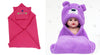 CTMKIDS Baby Wrap with Cap for Kids 74x74 cm  Magenta & Baby Hooded Cum Wrap Blanket for Kids 92x66 cm  Purple