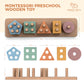 GOPO TOYS Montessori Toys for 18+ Months Old - Toddlers Wooden Sorting and Stacking Toys for Baby Boys and Girls - Shape Sorter