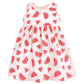 Hudson Baby Baby Girls' Cotton Dress And Cardigan Set, Coral Watermelon, 3-6 Months