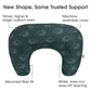 Boppy Nursing Pillow, Forest Green Dinos, Larger, Firmer, More Supportive Pillow For Breastfeeding And Bottle Feeding, Firmer Fi