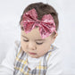 Song Qing Baby Infant Girls Hair Band Sequined Bow Headband Turban Knot Hair Headwear (Sequins Pink)