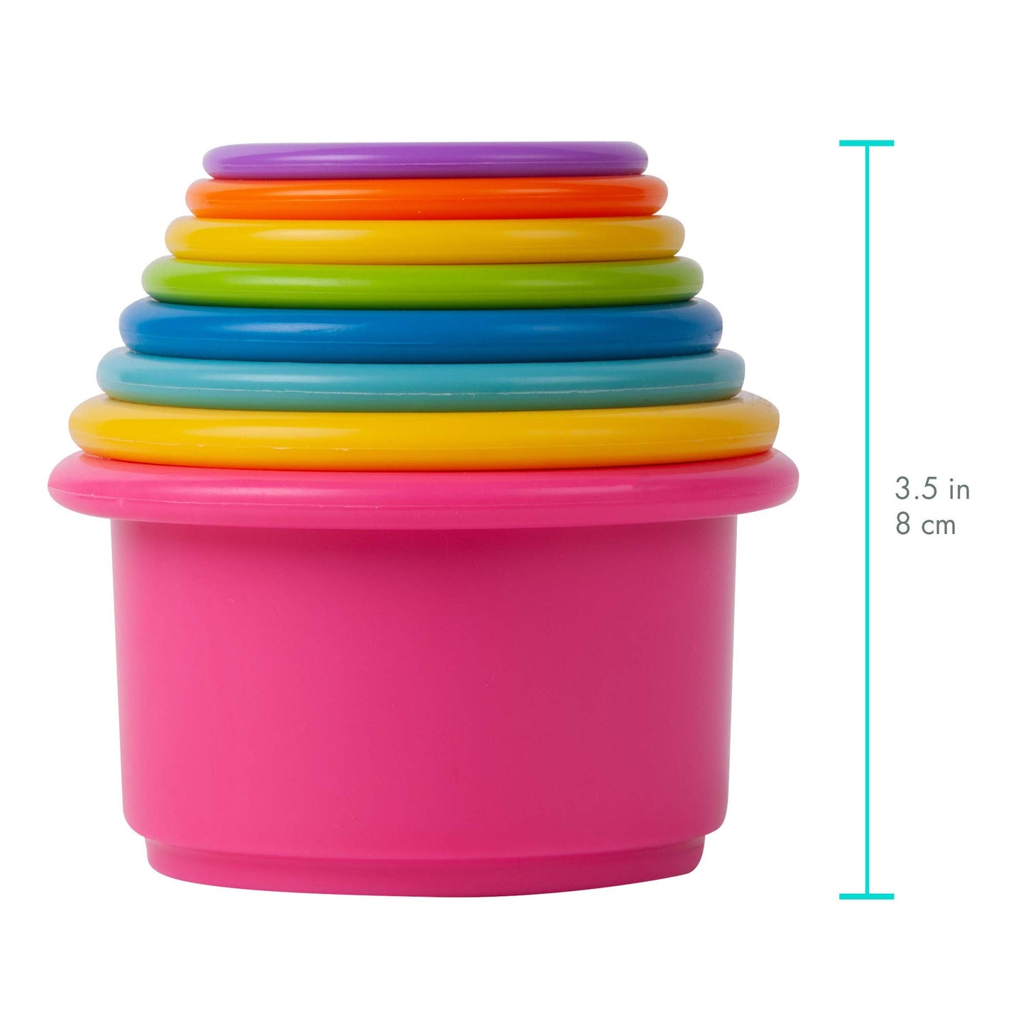The First Years Stack & Count Stacking Cups - Colorful Baby Stacking Water Toys Set - Stackable Cups for Learning - Baby Bath To