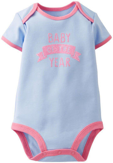 Carter'S Baby Girls' Graphic Slogan Bodysuit (Baby) - Baby Of The Year - 3 Months