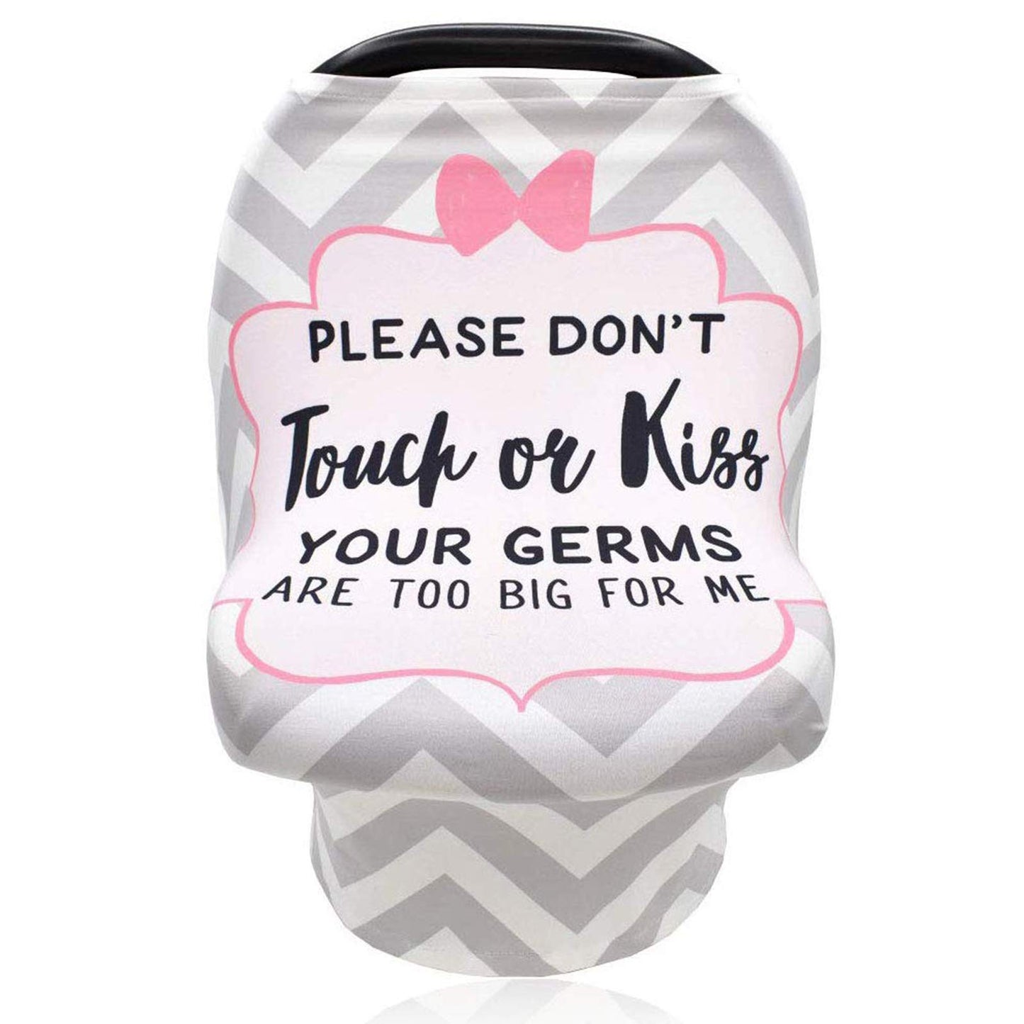 Baby Car Seat Covers, No Touching Sign Car Seat Canopy, Infant Stroller Covers For Newborn Girl Boy, Multiuse Nursing Covers For