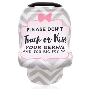 Baby Car Seat Covers, No Touching Sign Car Seat Canopy, Infant Stroller Covers For Newborn Girl Boy, Multiuse Nursing Covers For
