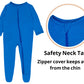 Guisby Rayon Baby Footed Pajamas With Mittens, Two Way Zipper Long Sleeve Sleeper 3Pcs 12-18 Months