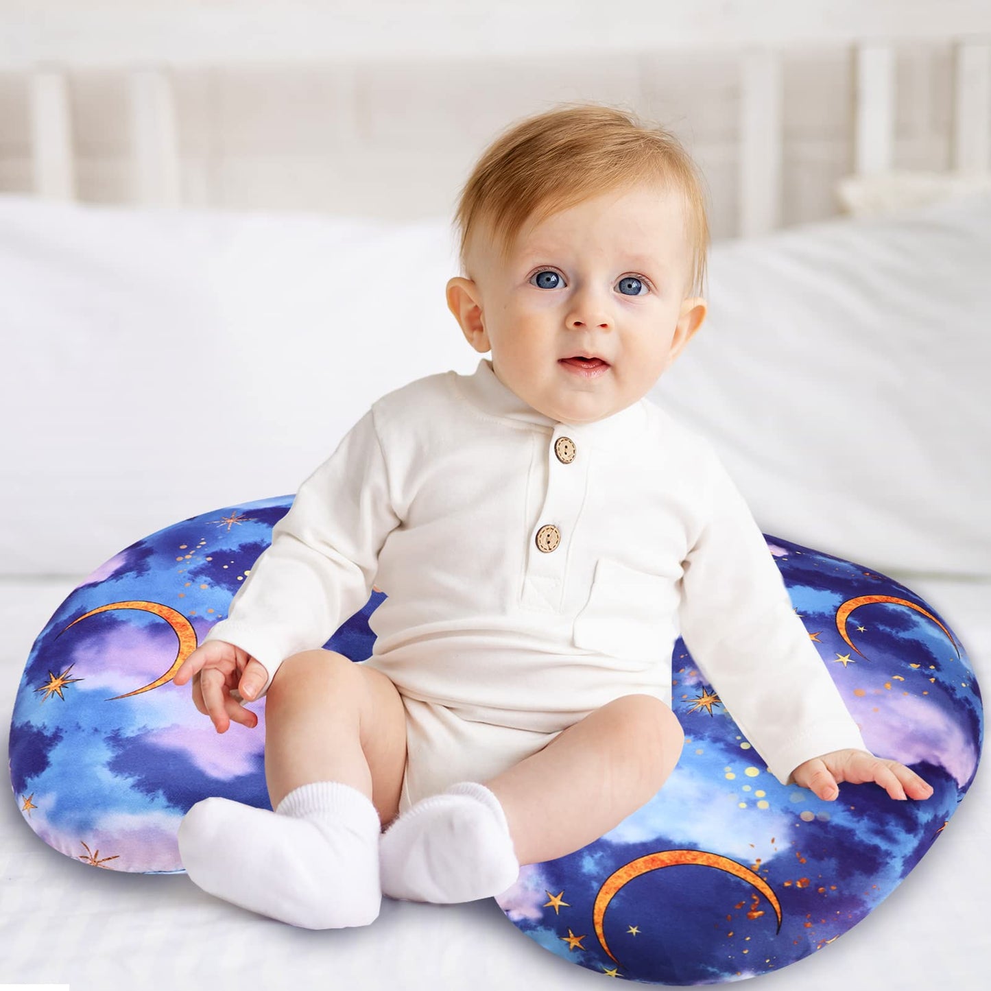 Nursing Pillow Cover Stretchy Removable Cover For Breastfeeding Pillows, Ultra Soft Comfortable Slipcover For Baby Girl And Boy,