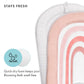 Blooming Bath Rainbow Baby Bath Mat - Sink Bathtub Cushion For Infants - Plush Minky Fabric For Newborn To 6 Months - Washer Saf