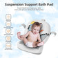 Collapsible Baby Bathtub For Newborn, Alligator Foldable Baby Bath Tub With Thermometer & Soft Floating Cushion & Drain Hole, Po