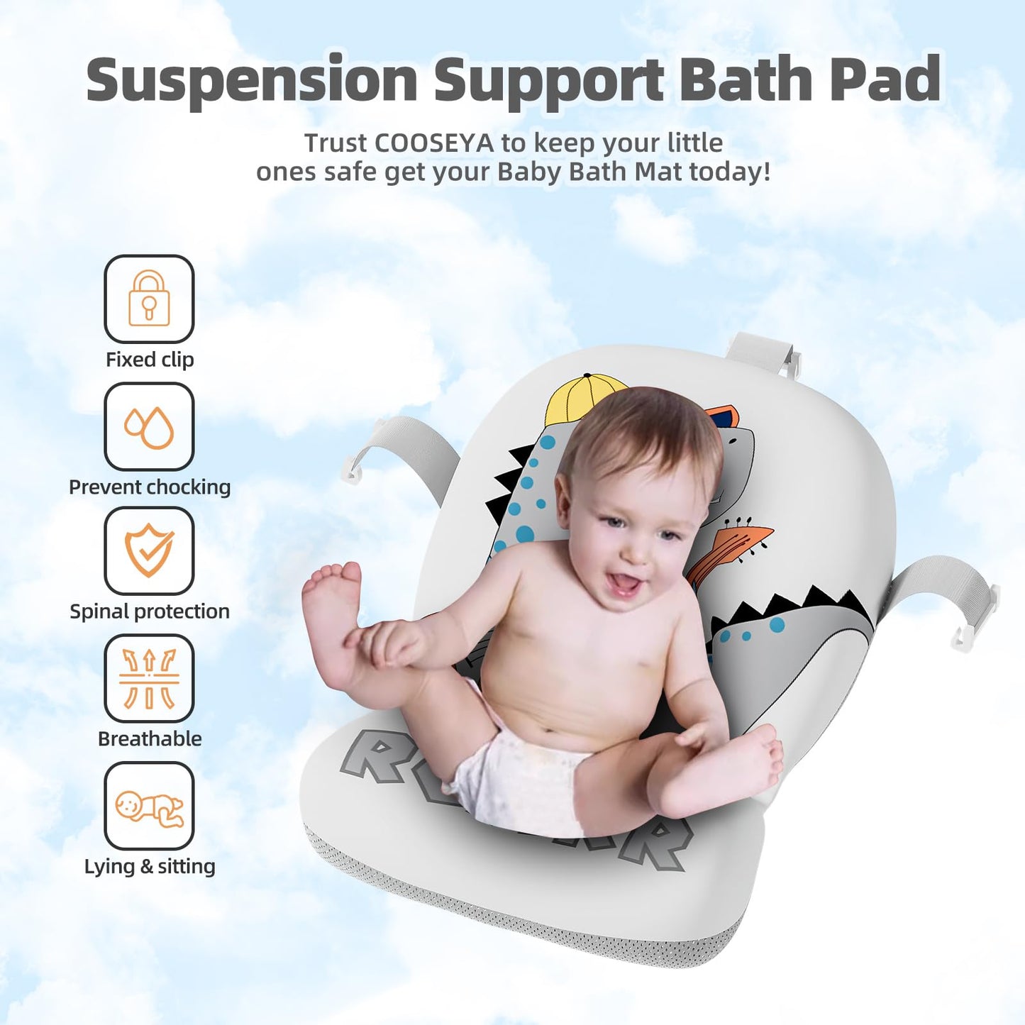 Collapsible Baby Bathtub For Newborn, Alligator Foldable Baby Bath Tub With Thermometer & Soft Floating Cushion & Drain Hole, Po