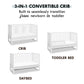 Davinci Hunter 3-In-1 Convertible Crib, White, Easy Assemble, Greenguard Gold Certified
