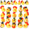Karenhi 24 Pieces Thanksgiving Rubber Ducks Bulk 2 Inch Duckies Toys Rubber Duck Bath Toys Novelty Thanksgiving Party Favors for
