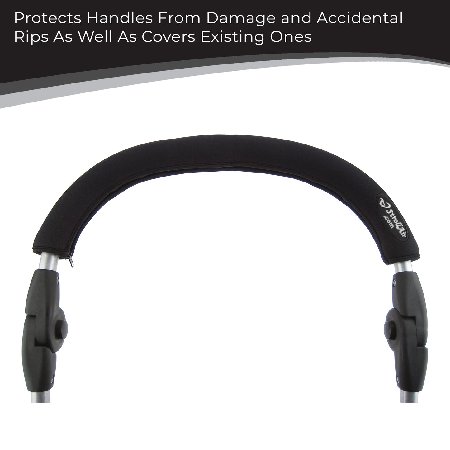 Strollair Universal Handle Sleeve Cover, Black, 24', 1 Count