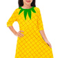 Remimi Girls Pineapple Dresses Halloween Fruit Dress Printed A-Line Party Dress 13-14 Years