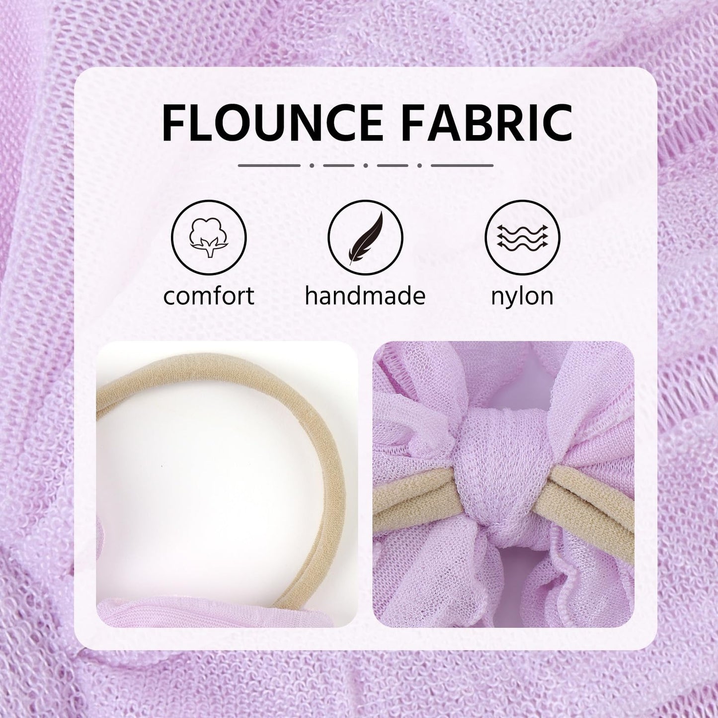 Lanmerry Baby Girls Stretchy Soft Knot Headbands With Hair Bows Newborn Toddler Hairbands Infant Toddlers Kids Hair Accessories