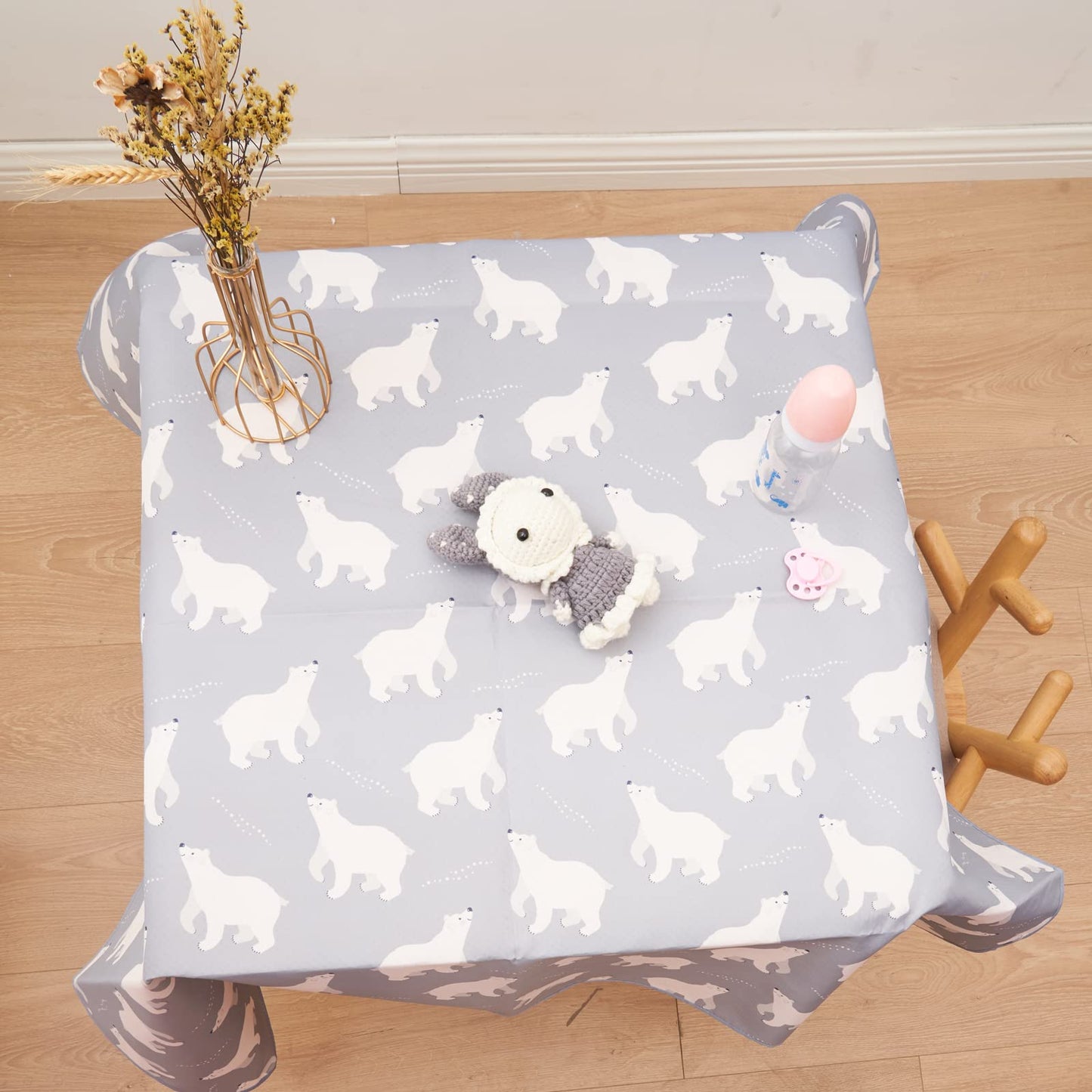 Splat Mat For Under High Chair/Arts/Crafts, Washable Baby Spill Mat Waterproof Anti-Slip Floor Splash Mat, Portable Play Mat And