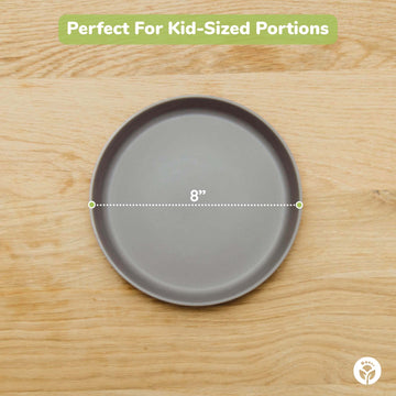 Weesprout Bamboo, Silicone, Melamine Dishware Plate With Lids, Set Of 4, Kid-Sized Design For Leftovers, Dishwasher Safe (Pink,