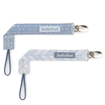 Booginhead By Infantino Pacigrip 2-Pack Pacifier Clips - Universal Fit, Gentle On Clothes, Keeps Pacifiers Clean & Close, Ages 0