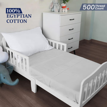 Ambition Home Toddler 14X20 Inch White Solid Zipper Closer Pillowcase Set Of 2 Pc 500 Thread Count 100% Soft Egyptian Cotton Dec