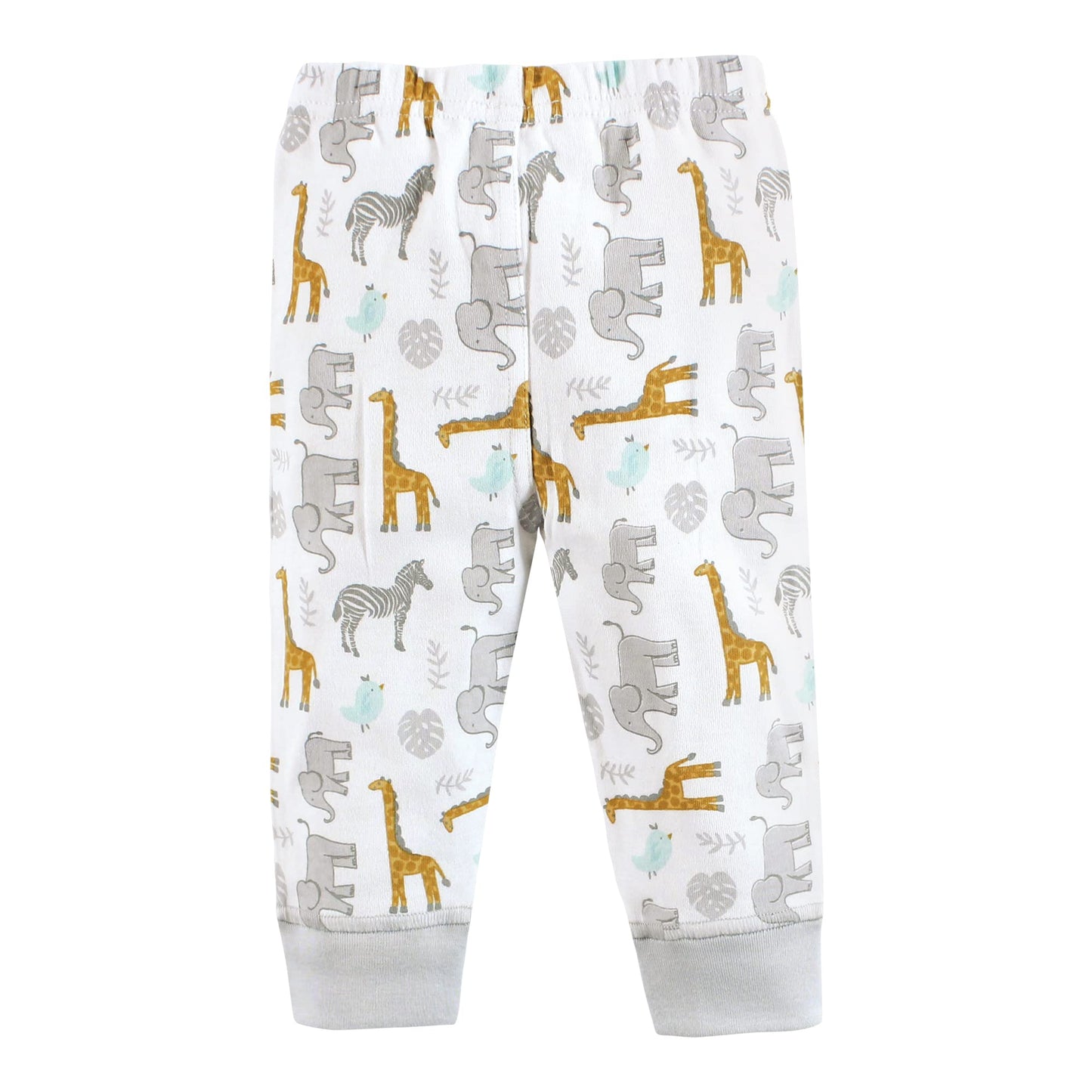 Hudson Baby Unisex Baby Cotton Pants And Leggings, Yellow Safari, 0-3 Months
