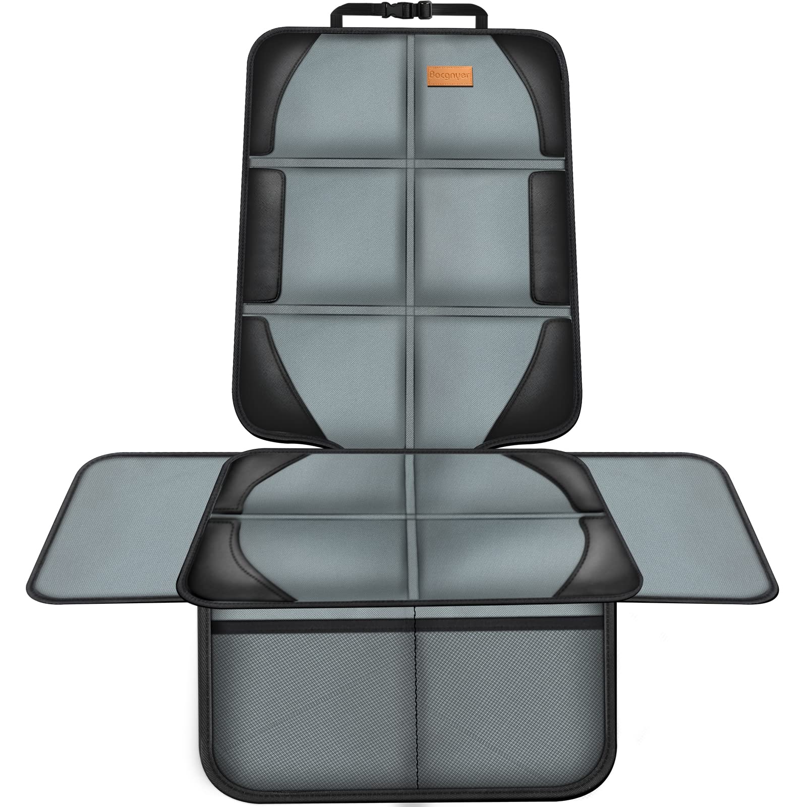 Car Seat Protector, 1 pack of Seat Protectors, Thickest Padded 600D Fabric Padding, Waterproof, Durable, Anti Slip Backing, Chil