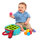 Melissa & Doug Ks Kids Take-Along Shape Sorter Baby Toy with 2-Sided Activity Bag and 9 Textured Shape Blocks Sensory Toys, Tra