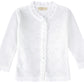 Lilax Baby Girls' Little Hearts Knit Cardigan Sweater (9 Months White)