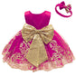 Cmmchaah Little Baby Girls Christmas Dresses Kids Toddler Formal Easter Ball Gown Birthday Pageant Dress (Rose,100)