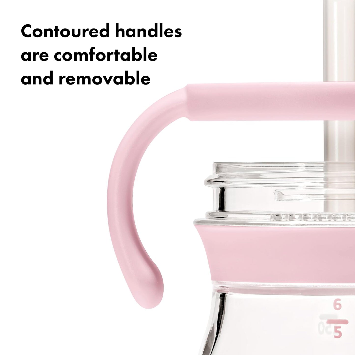 Oxo Tot Transitions Straw Cup With Handles 6 Oz. - Opal And Blossom - 2 Pack