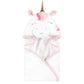 Hudson Baby Unisex Baby Cotton Animal Face Hooded Towel, Rose Unicorn, One Size