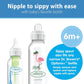 Dr. Brown'S Milestones Narrow Sippy Bottle, 100% Silicone Soft Sippy Spout, 8Oz/250Ml, Flamingo, 6M+