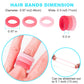 Qarwayoc Pink Kids Hair Ties For Girls - Seamless Toddler Baby Hair Ties Bands No Damage - Cotton Girls Hair Ponytail Holders Fo