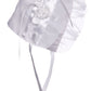 Long White Embroidered Organza Christening Baptism Gown With Bonnet - M (6-9 Month)