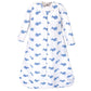 Hudson Baby Unisex Baby Long Sleeve Cotton Jersey Sleeping Bag, Blue Whale, 0-6 Months