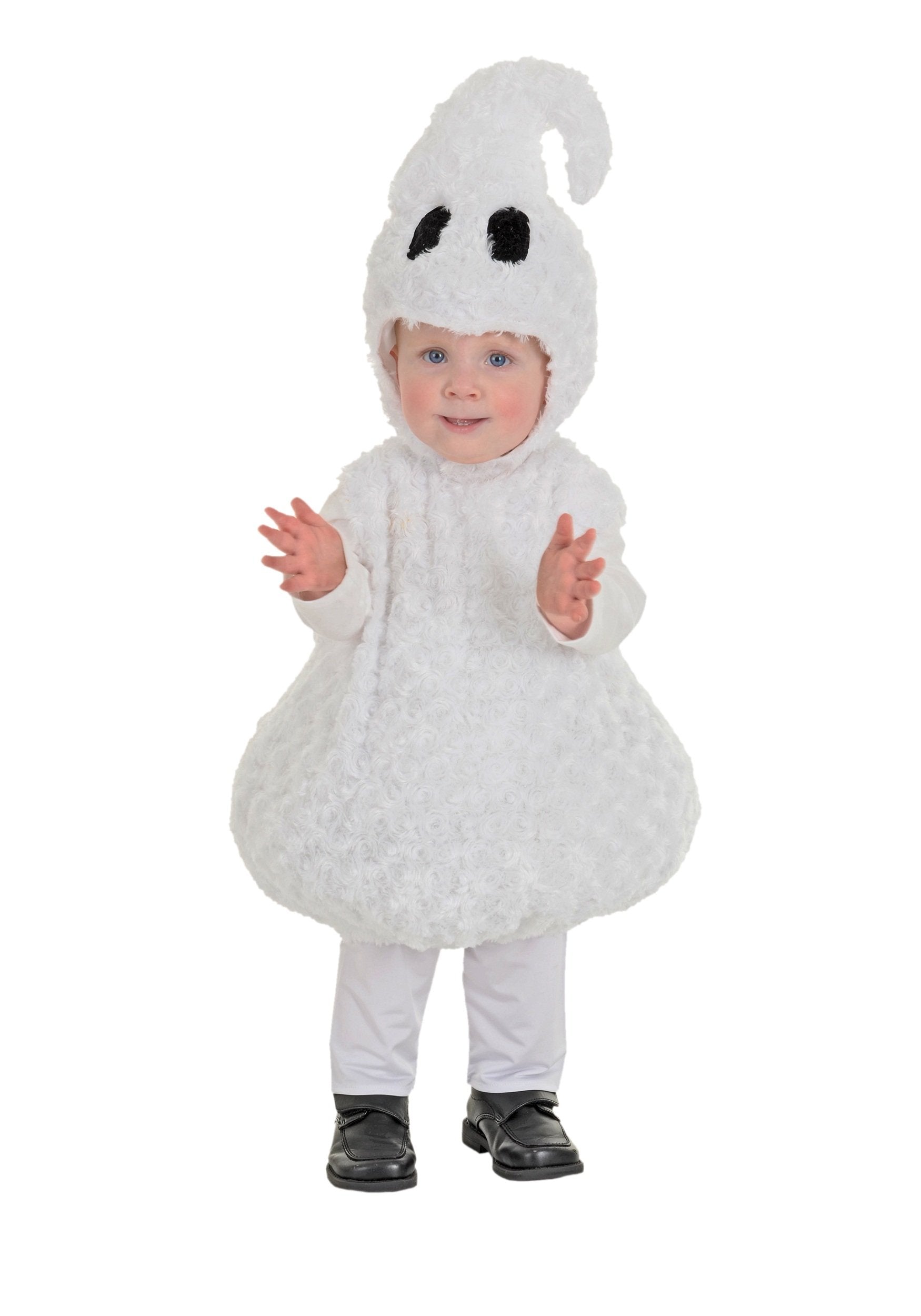 Underwraps Unisex Child Underwraps Toddler'S Halloween Ghost Belly Babies Costume, White, X-Small Us