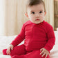 Vaenait Baby Toddler Boys Girls Solid Fotie Pajama Cozy Modal Red 24M