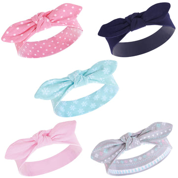Hudson Baby Unisex Cotton And Synthetic Headbands, Winter Holiday, 0-24 Months