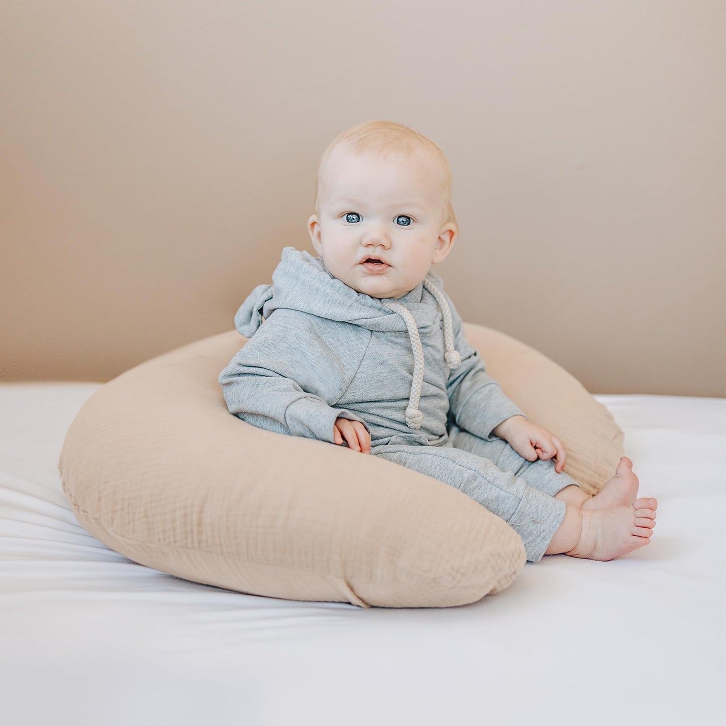 Konssy 2 Pack Muslin Nursing Pillow Covers, Soft And Adorable Nursing Cover For Breastfeeding Pillows, Pillow Slipcover For Baby