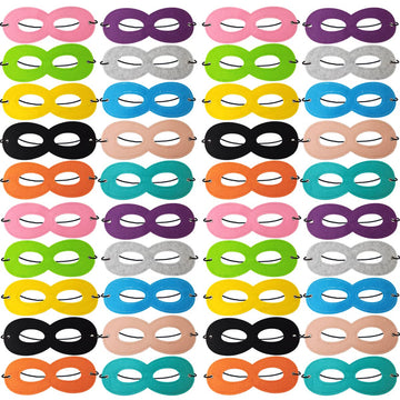 Ronyoung 50Pcs Superhero Masks For Kids Party Cosplay Dress Up Superhero Eye Masks For Halloween Christmas Birthday