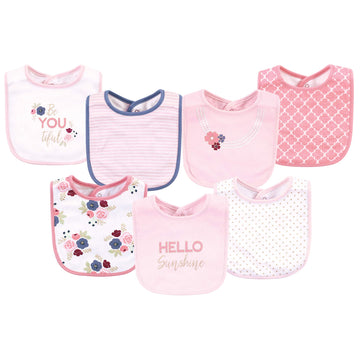 Little Treasure Unisex Baby Cotton Bibs, Hello Sunshine, One Size