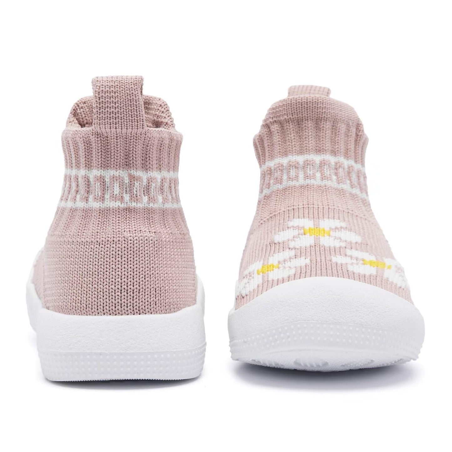Baby Shoes Girls Boys Baby Sock Shoes With Grip Baby Walker Shoes Infant Slippers Non Slip Size 3 Pink