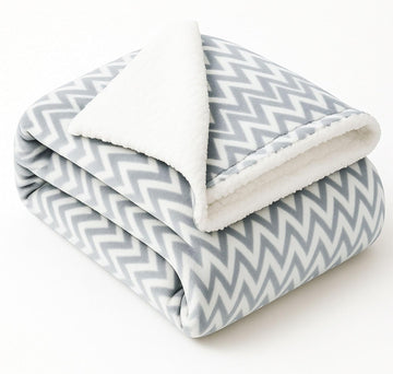 VAS COLLECTIONS Ultra Soft Baby Blanket | Flannel + Sherpa | 2Layer AllSeason AC Sheet for Newborns (024 M)  Grey White
