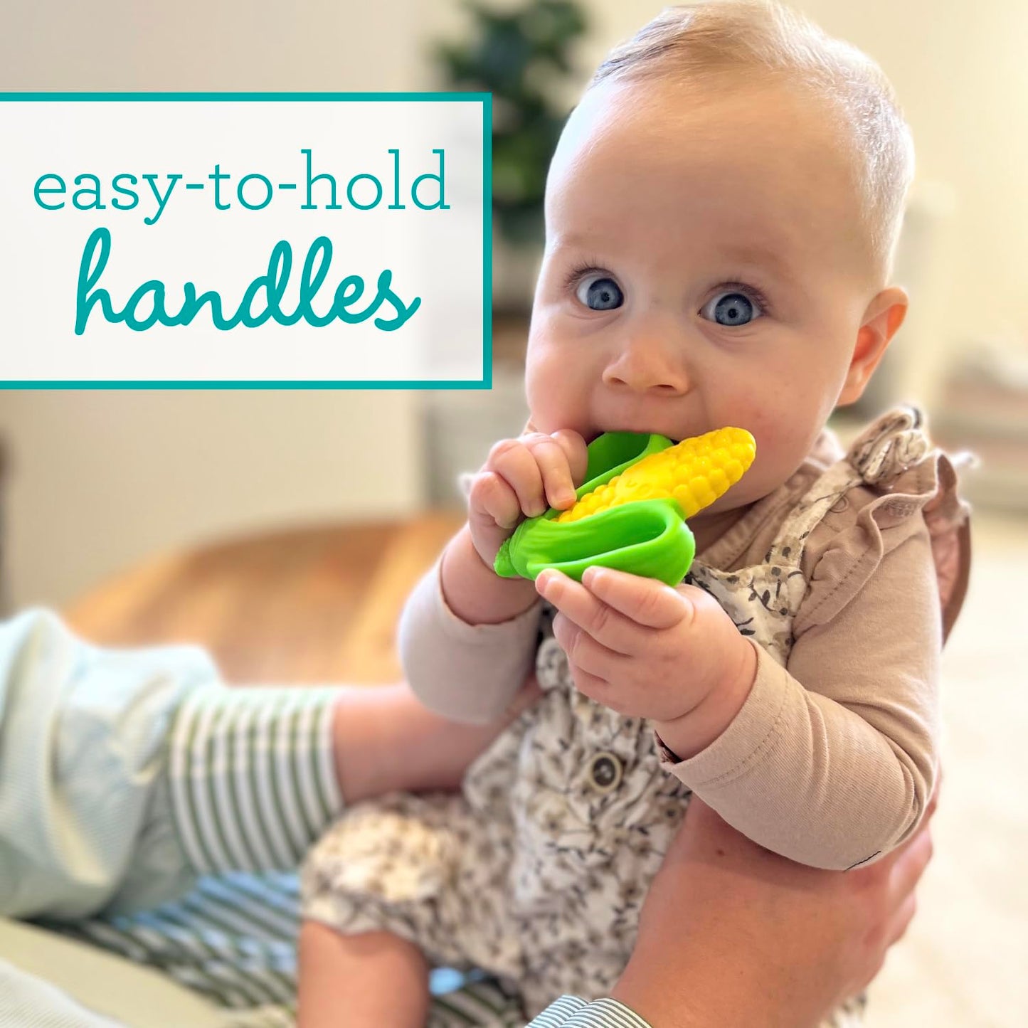Infantino Lil Nibbles Textured Silicone Teethers, BPA-Free Baby Teething Toy, Soft, Easy to Hold, Sensory Stimulation for Infant