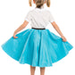 1950S Turquoise Poodle Skirt For Girls With Musical Note Printed Scarf | Blue Sock Hop Skirt | One Size | 1950S Costumes For Gir