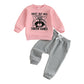 Sejardin Baby Girl Fall Winter Outfit Infant Letter Print Long Sleeve Sweatshirt and Jogger Pants 6 12 18 24M 2T Girl Clothes (R