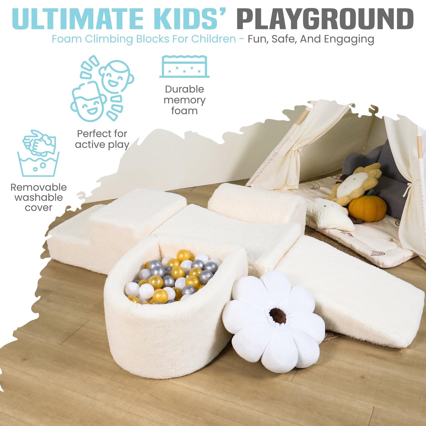 Zysmalat Foam Climbing Blocks - Climbing Toys For Toddlers 1-3 Inside - Soft Play Set For Babies - Indoor Activity Soft Playset