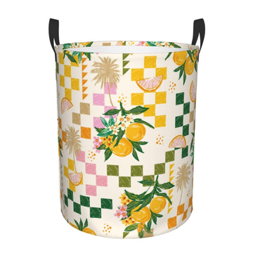 Pevtufa Fruit Foldable Laundry Basket Organizer,Fabric Clothes Toy Storage Basket Nursery Hamper Storage Bin For Household Bedro