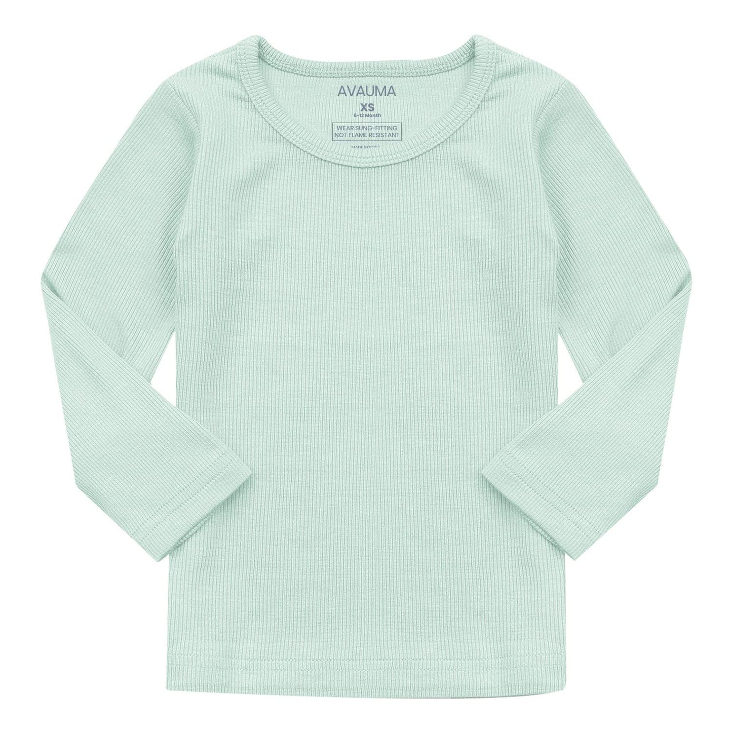 Avauma Baby Boys Girls Pajama Set Kids Toddler Snug Fit Ribbed Sleepwear Pjs For Daily Life Style (Xl/Mint(L))